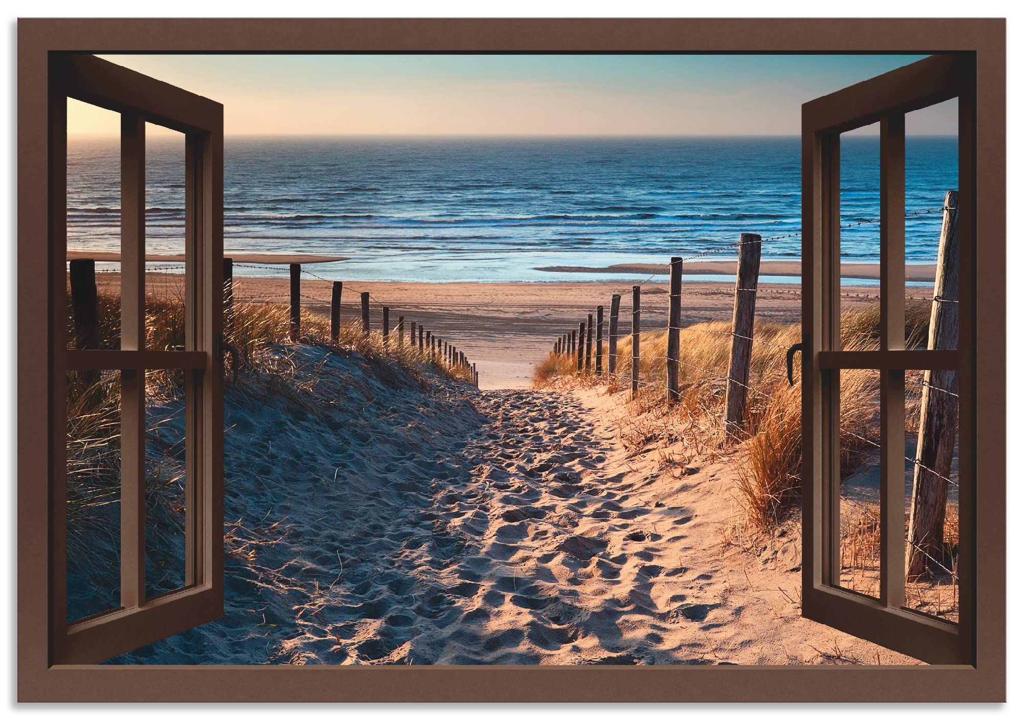 artland-alubilder-fensterblick-strand-alubild-130x90-cm image 7