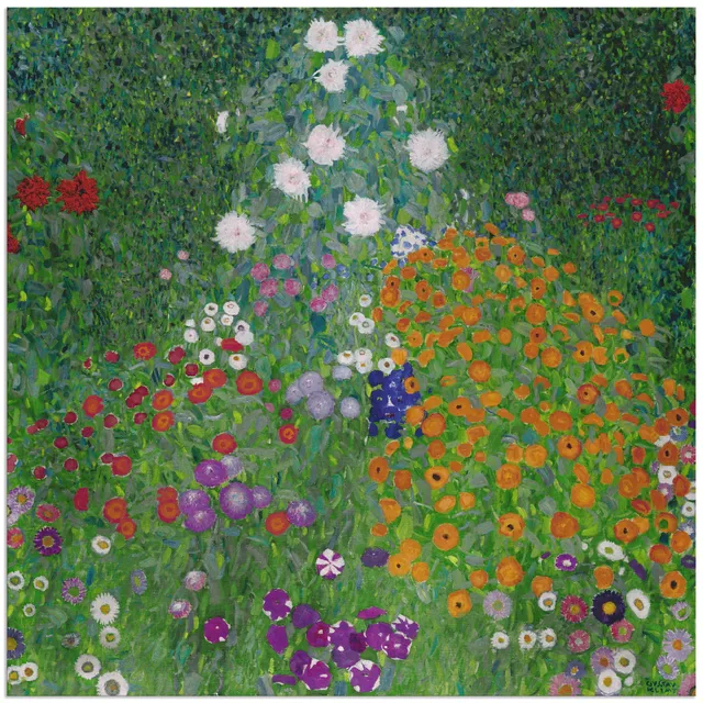 artland-garten-alubild-50x50-cm-klimt-bauerngarten-wetterfest image 1