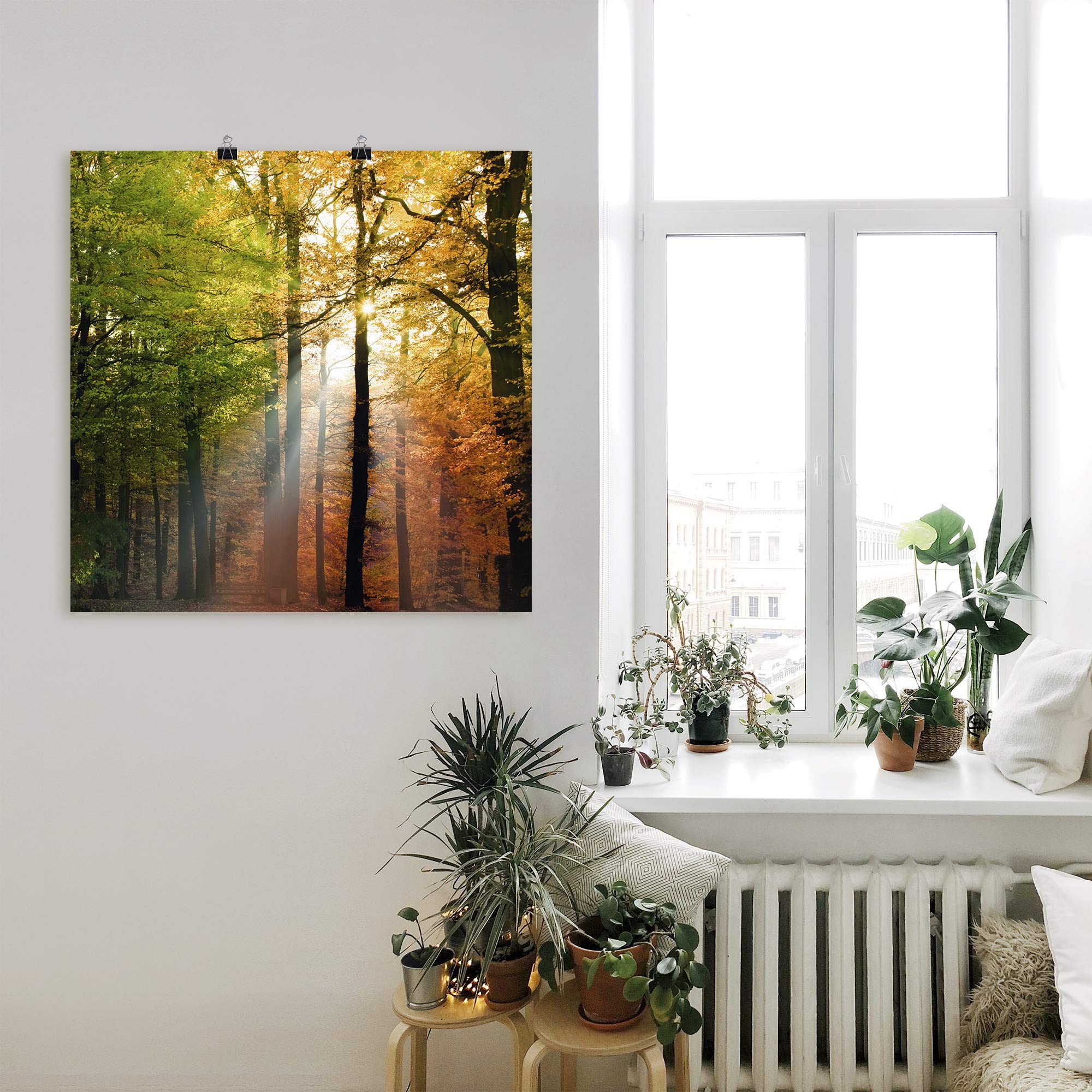 artland-kunstdrucke-herbsttag-poster-30x30-cm-wald-herbst-ungerahmt image 8