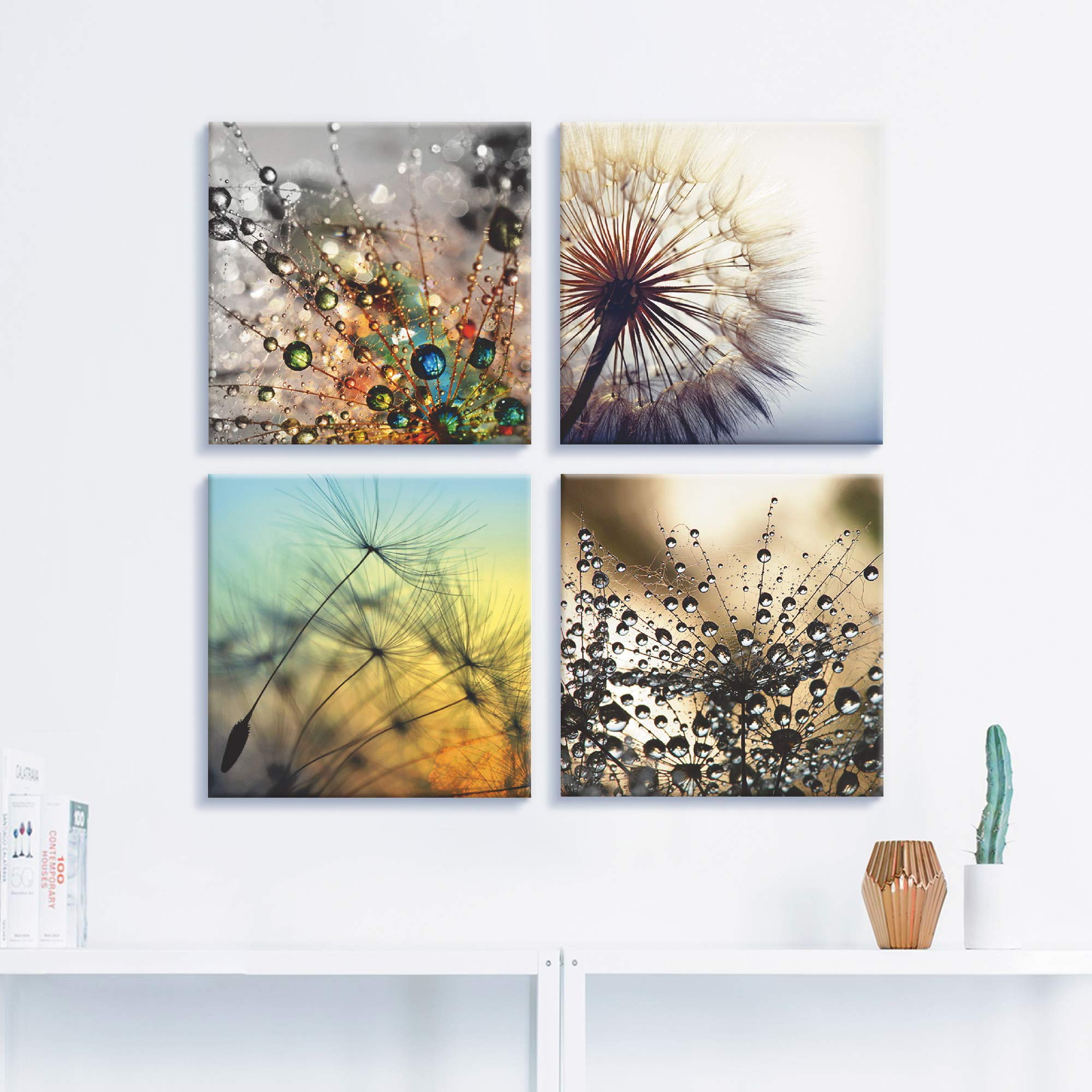 artland-leinwandbilder-j4xd-set-4x40x40-cm-pusteblume-blumen image 5