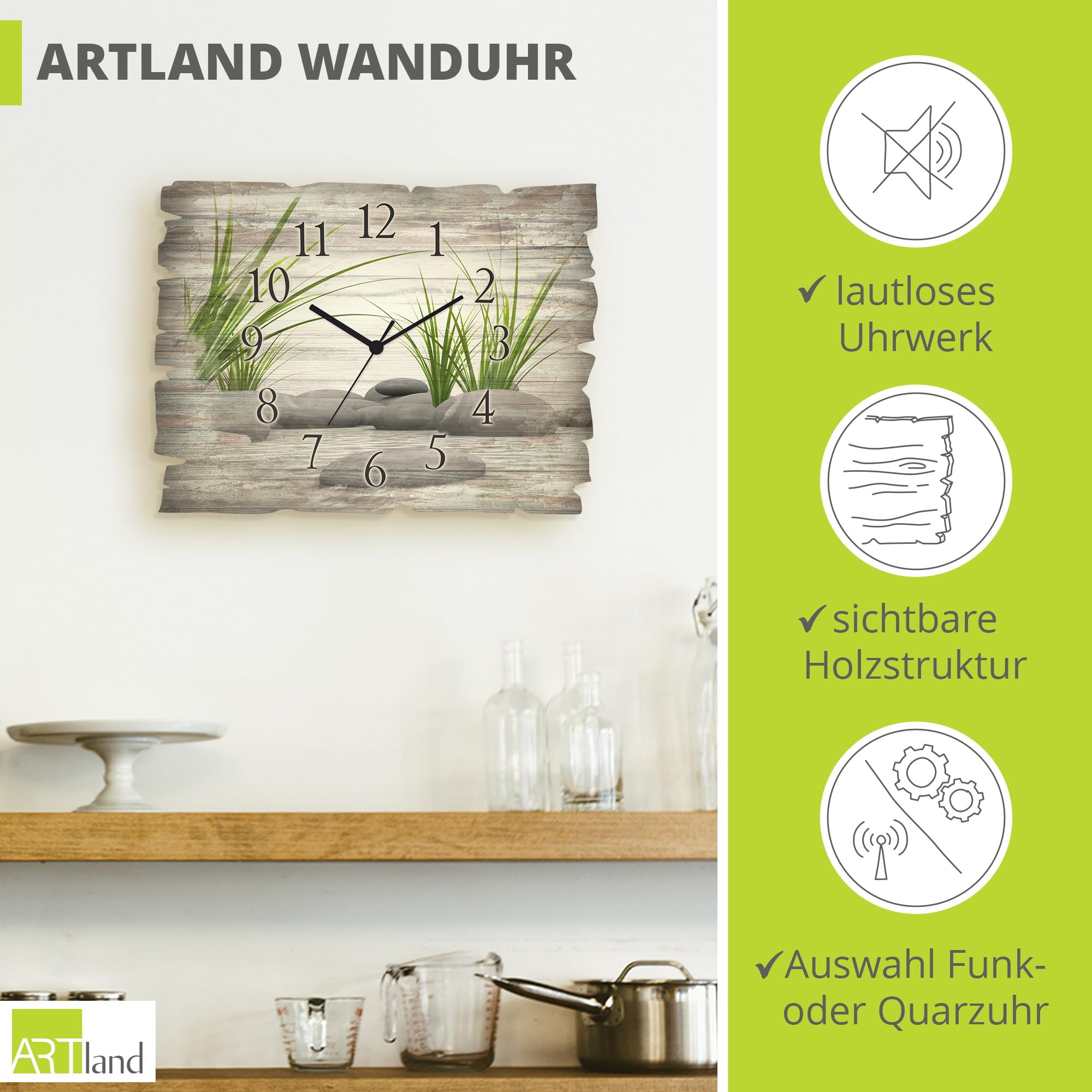 artland-wanduhren-t6cd-wanduhr-40x30-steine-funk-lautlos image 2