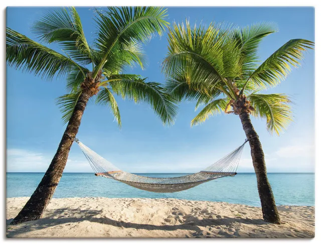 artland-leinwandbilder-palmenstrand-leinwandbild-80x60-cm-meer image 1