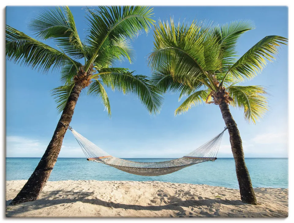 artland-leinwandbilder-palmenstrand-leinwandbild-80x60-cm-meer image 1