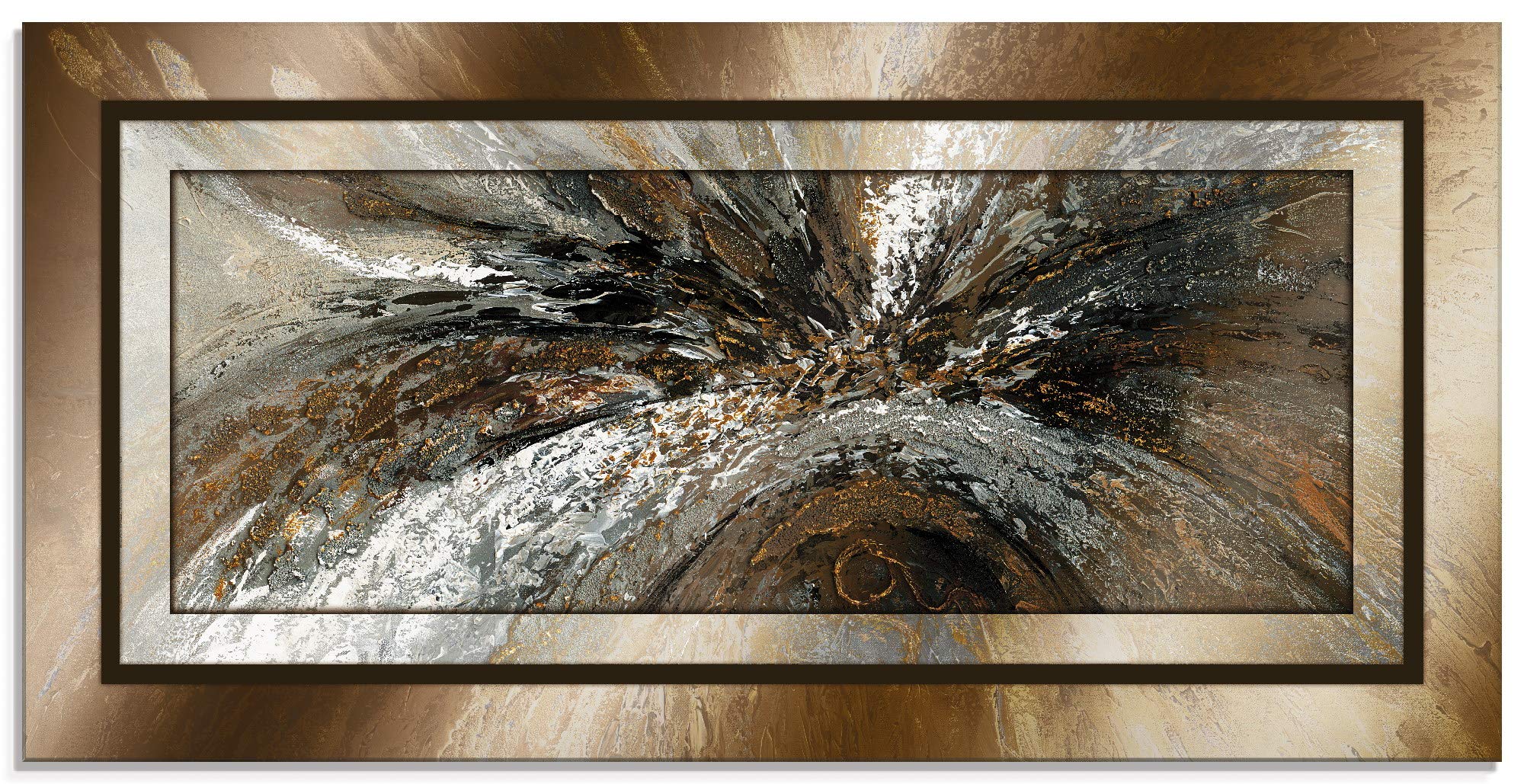 artland-glasbilder-abstrakt-kupfer-glasbild-100x50-cm-braun image 1