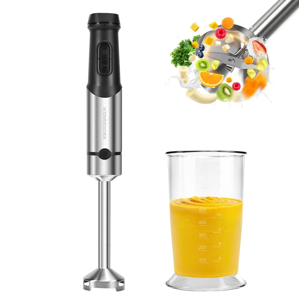 kowdom-hand-blender-stabmixer-1200w-edelstahl-12-stufen-800ml-becher image 1