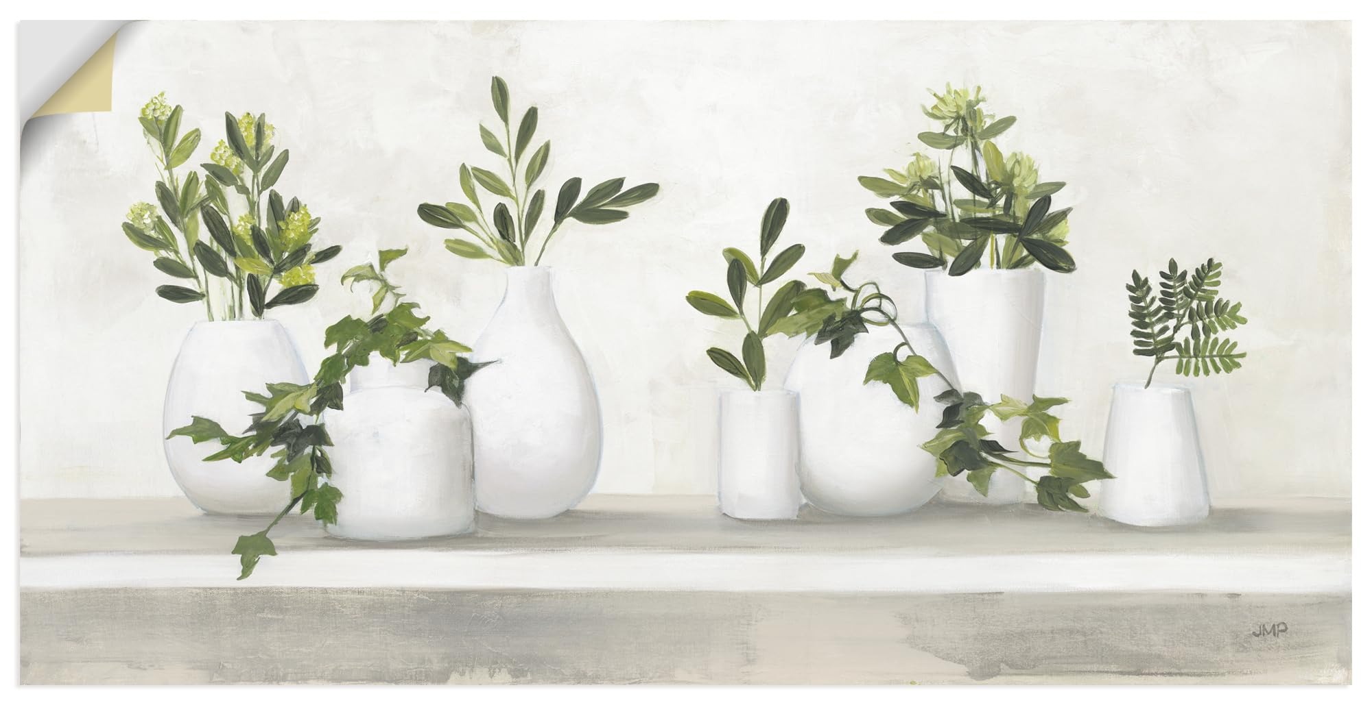 artland-wandaufkleber-plant-life-wandtattoo-40x20-cm-vasen image 1