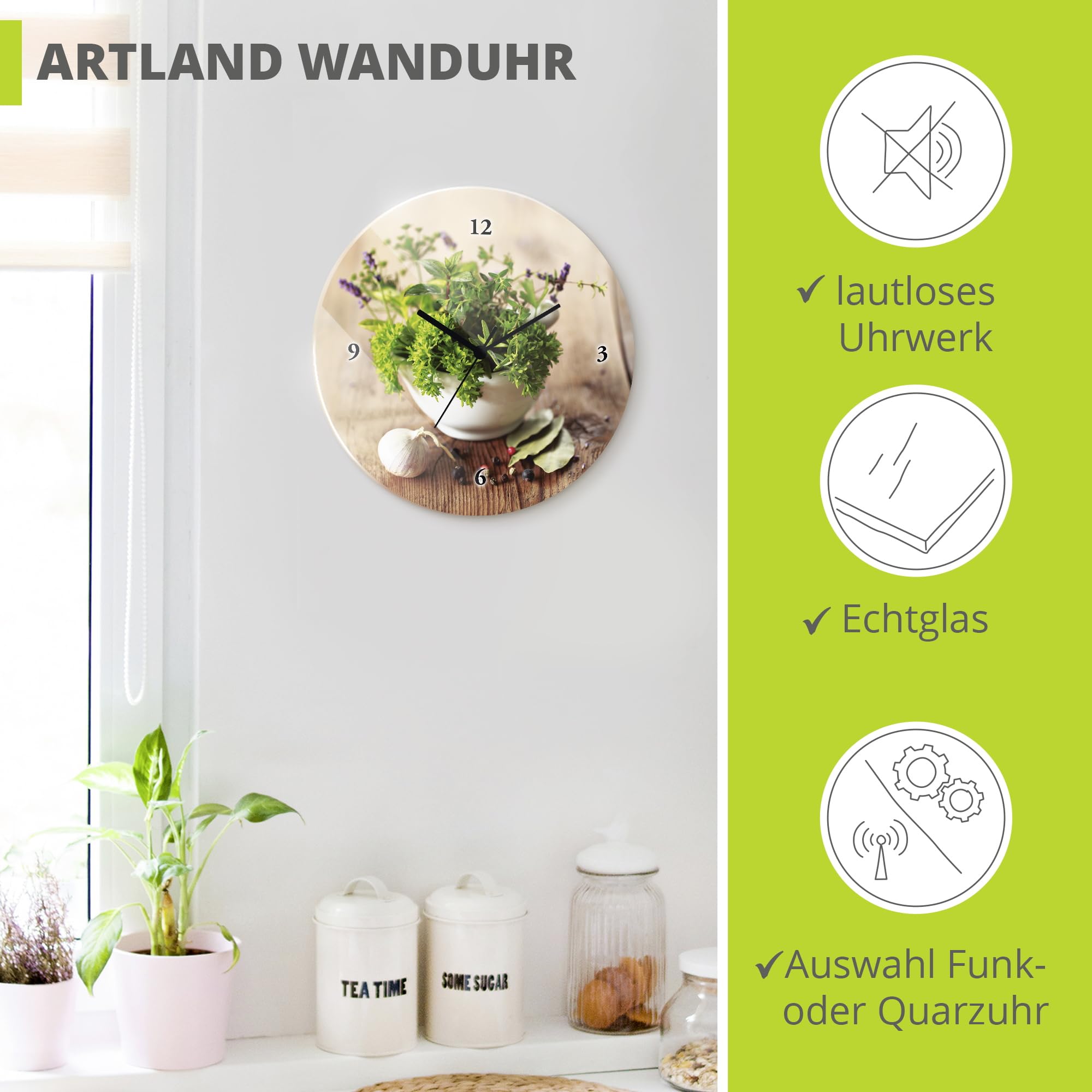 artland-wanduhren-t5qg-funkuhr-kr-uter-30-cm-lautlos-glas image 2