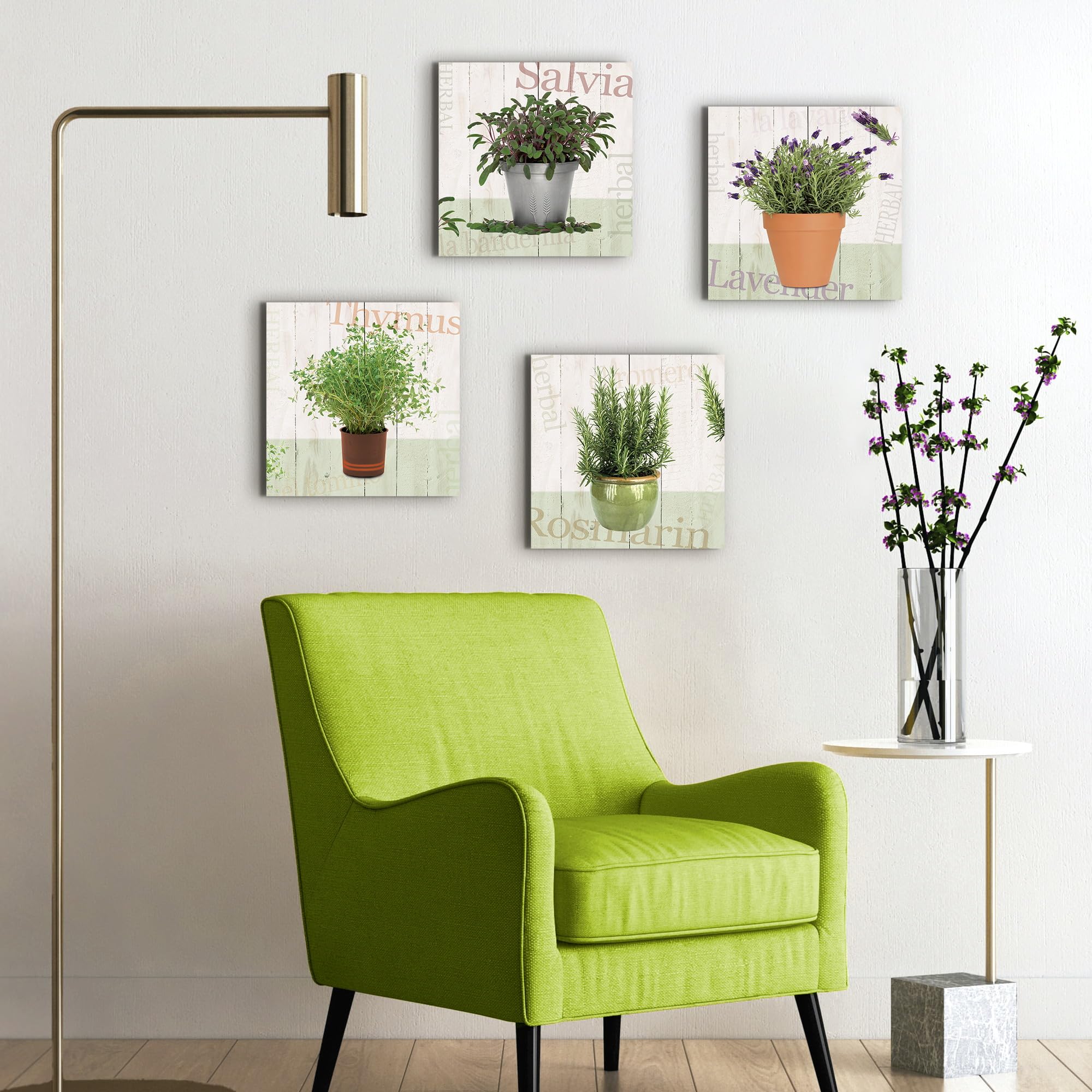 artland-leinwandbilder-kr-uter-4tlg-30x30-cm-leinwandbild-k-che image 6