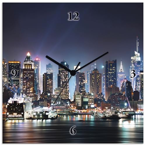 artland-t5wt-wanduhr-30x30-cm-alu-funkuhr-new-york-city image 8