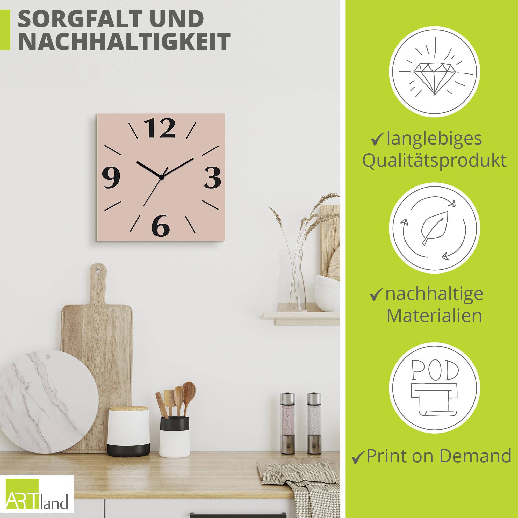 artland-wanduhren-funkuhr-alu-30x30-cm-rosa-altrosa-s7kk image 5