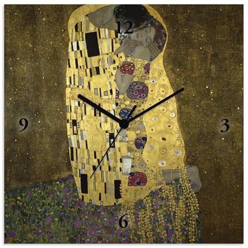 artland-wanduhren-t9ll-wanduhr-der-kuss-30x30-cm-lautlos image 8