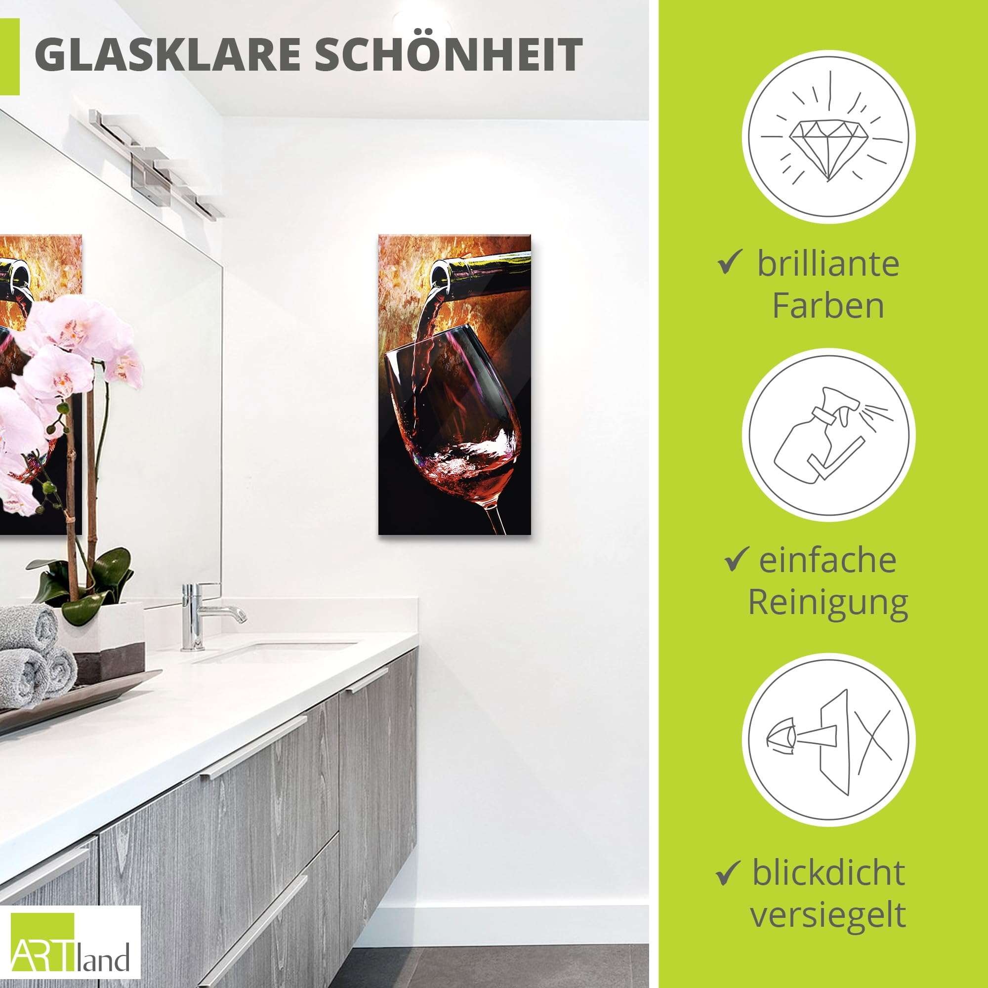artland-glasbilder-rotwein-glasbild-30x60-bar-hochformat image 2