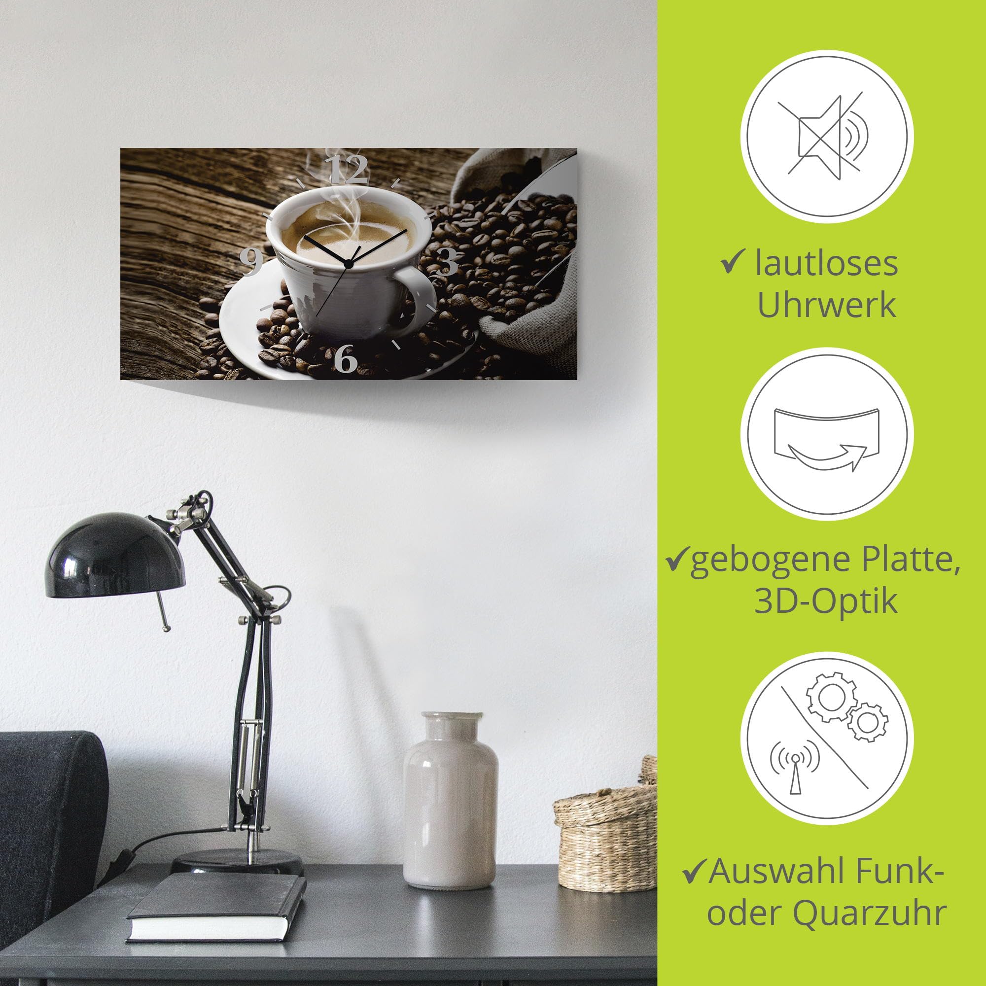 artland-wanduhren-t5va-wanduhr-kaffee-50x25-cm-lautlos image 2