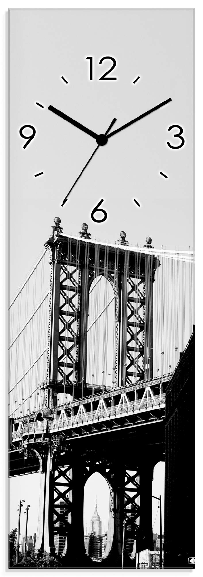 artland-wanduhren-skyline-manhattan-glas-wanduhr-20x60-lautlos image 7