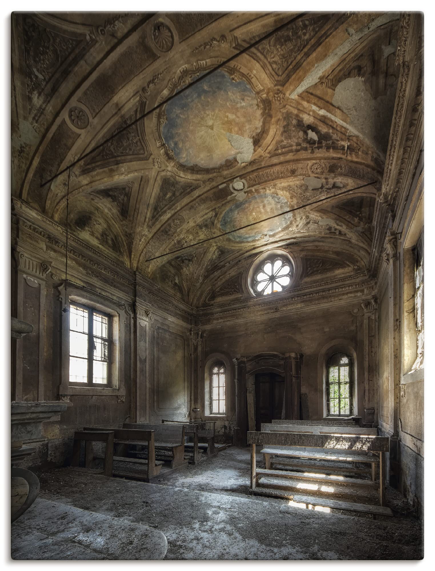 artland-lost-places-leinwandbild-60x45-cm-kirche image 1