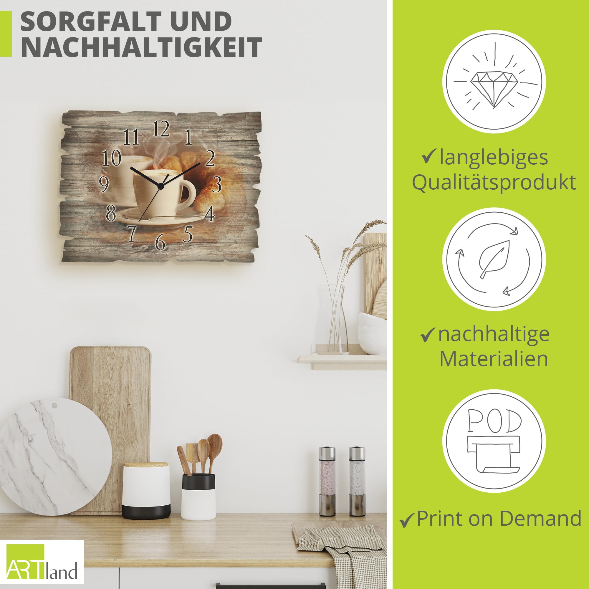 artland-wanduhren-cappuccino-holz-wanduhr-40x30-cm-lautlos-quarz image 5