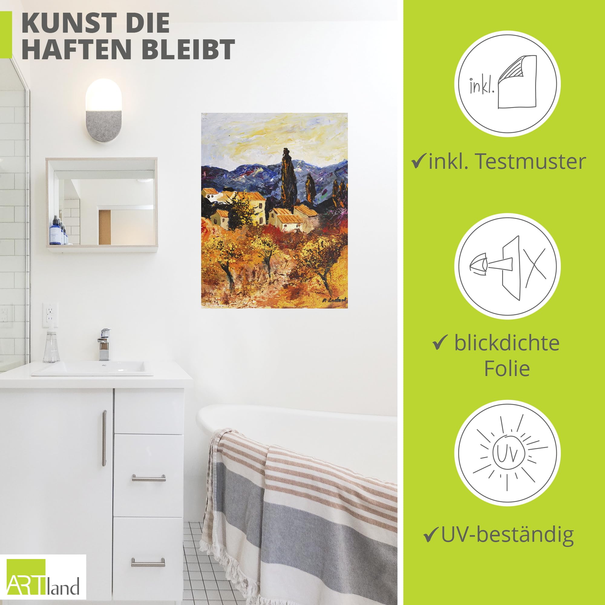 artland-wandaufkleber-wandtattoo-90x120-provence-herbstdorf image 2