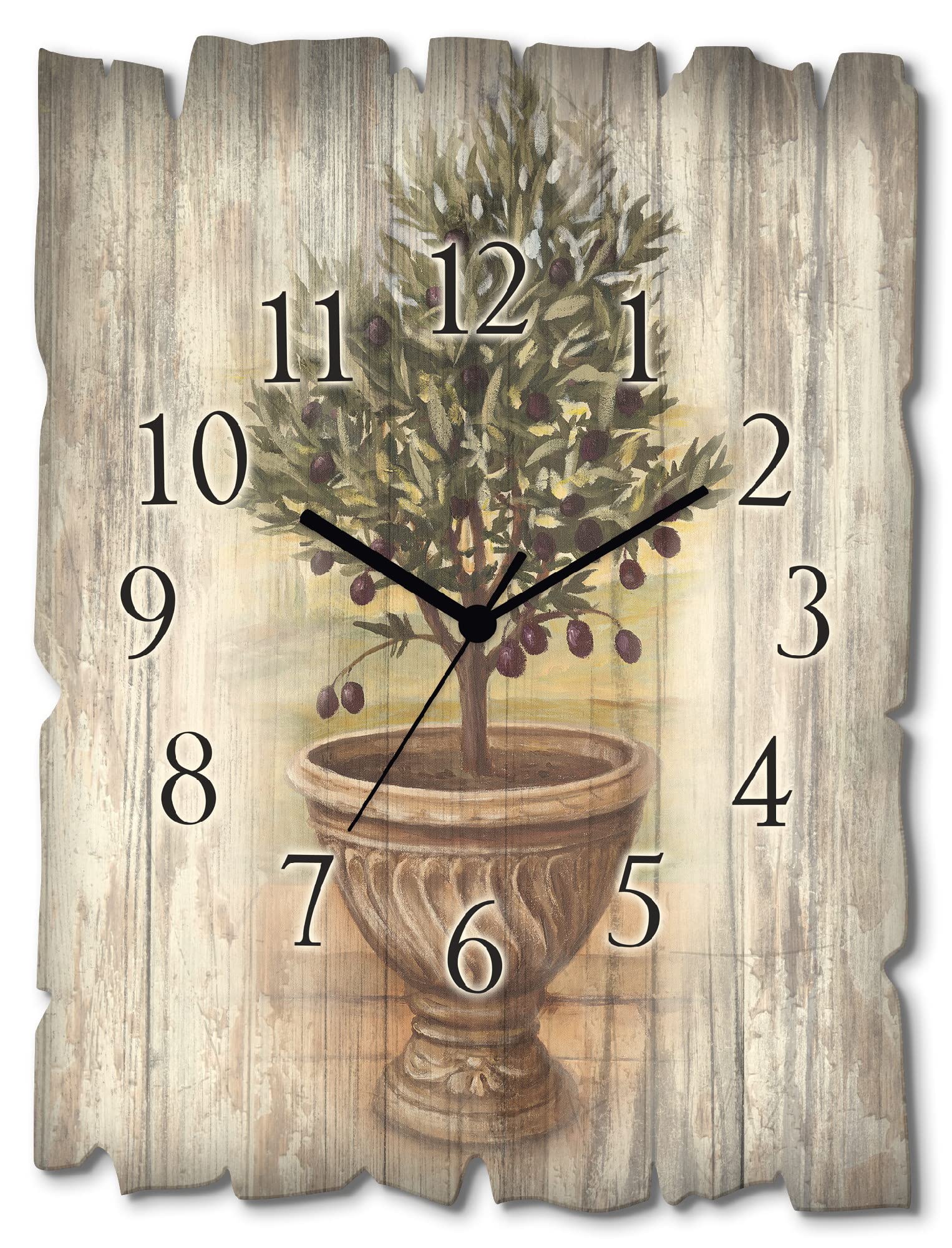 artland-wanduhren-u0pu-wanduhr-30x40-cm-holz-oliven image 1
