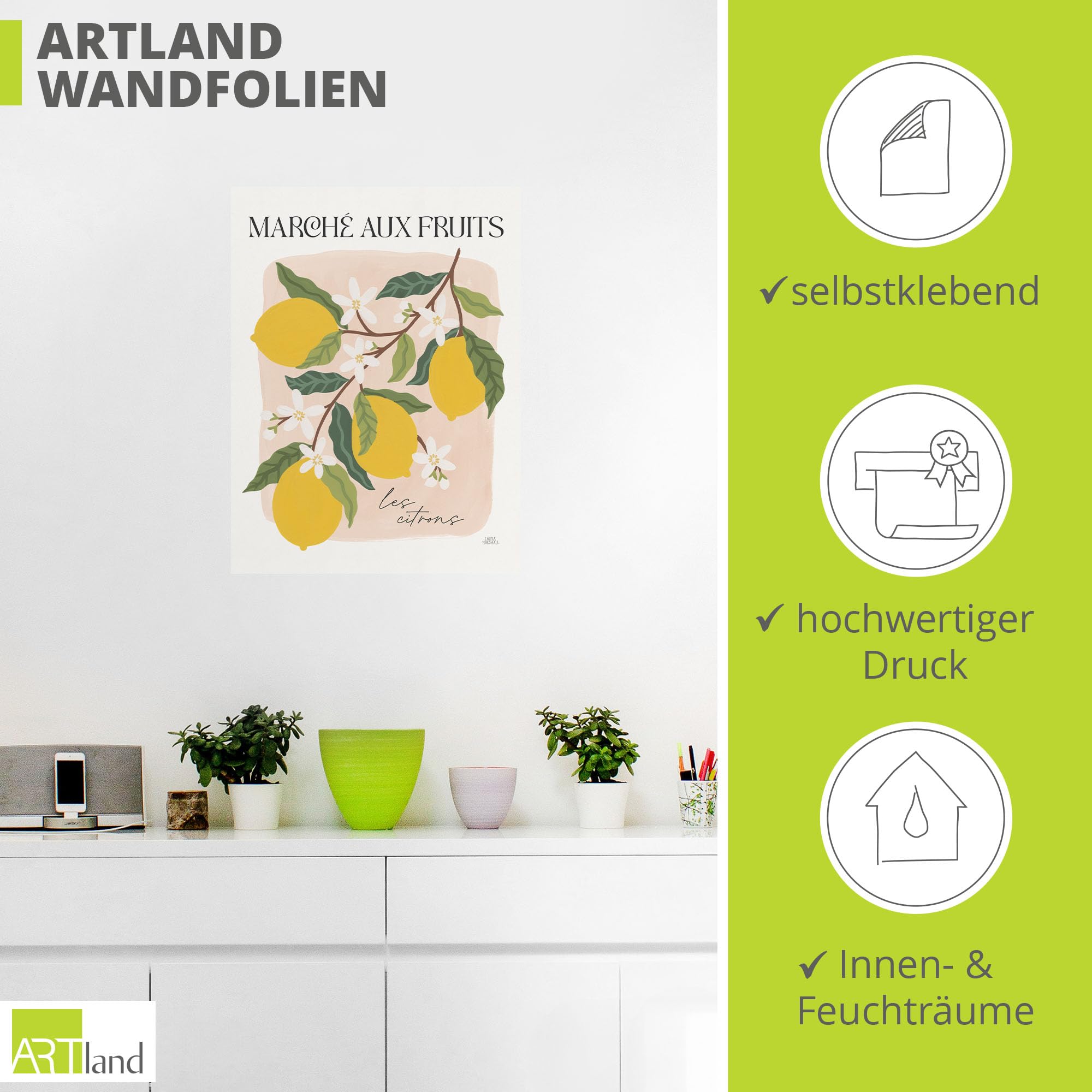 artland-wandaufkleber-u5su-zitronen-wandtattoo-gelb-60x80-cm image 3
