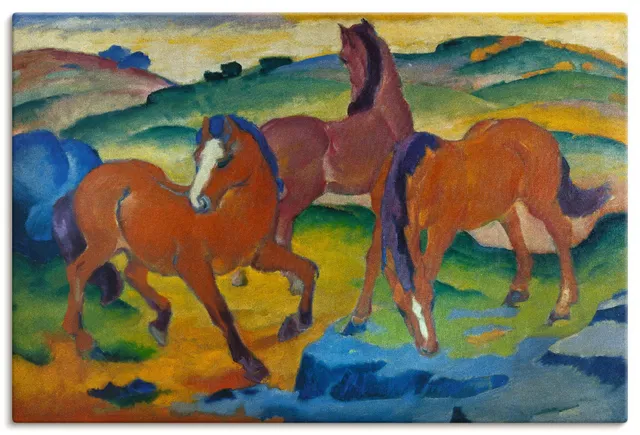 artland-leinwandbilder-rote-pferde-leinwandbild-60x40-cm image 1