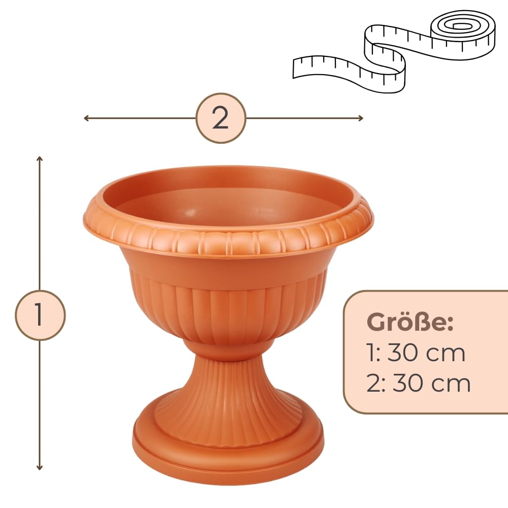garpet-garten-blumentopf-4er-set-terrakotta-st-nder-30-cm image 2