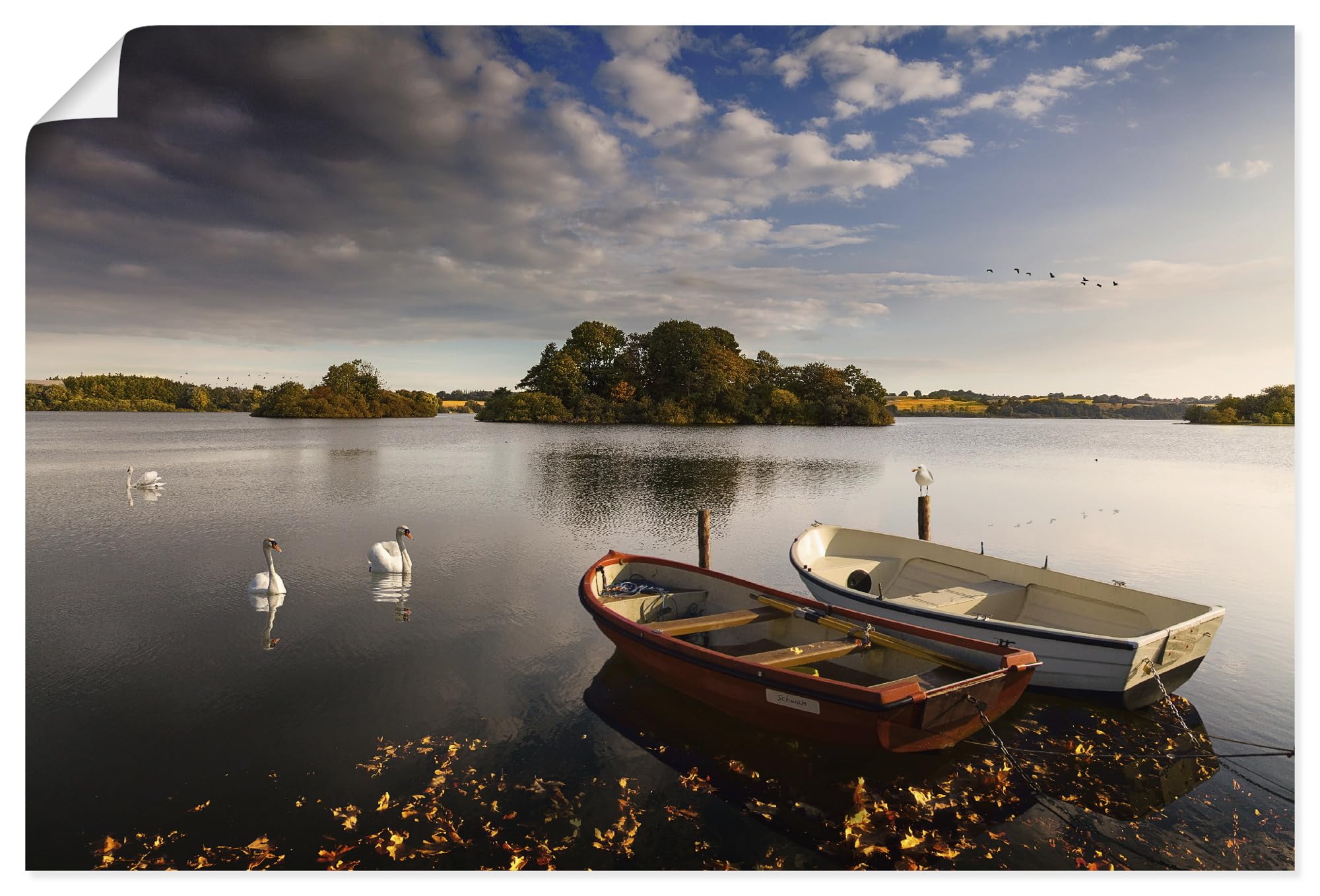 artland-kunstdrucke-see-boote-u5qt-poster-90x60-cm-ungerahmt image 1