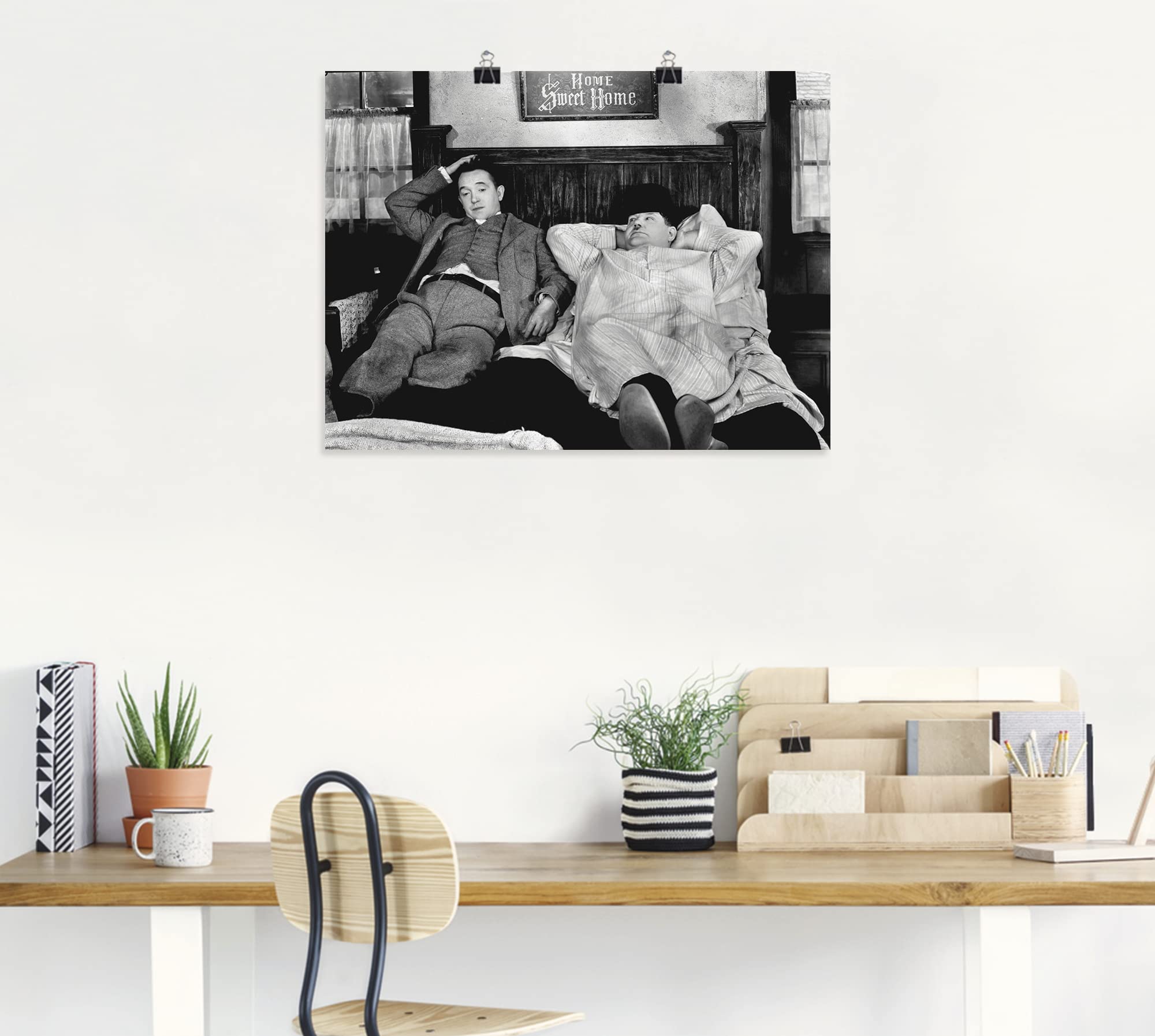 artland-dick-und-doof-poster-60x45-cm-vintage-schwarz-wei image 7