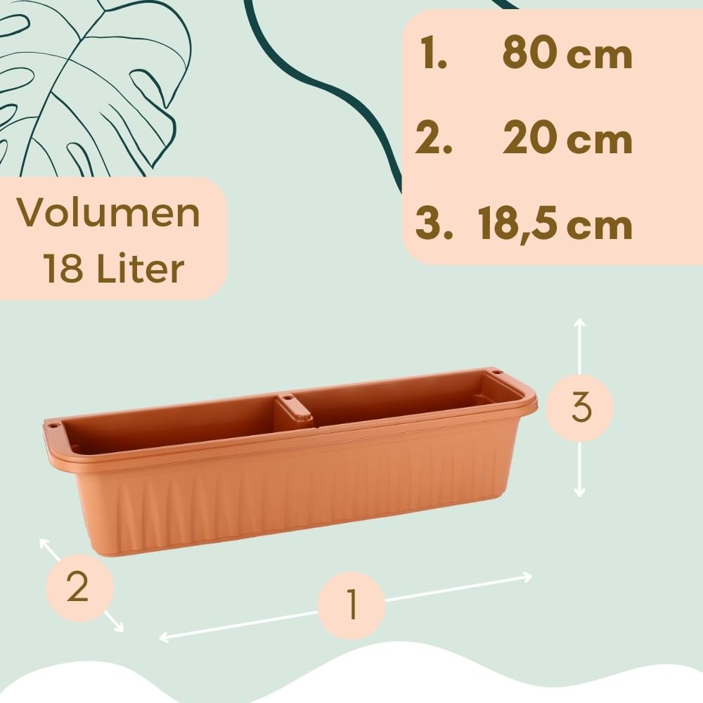 garpet-garten-blumenkasten-80-cm-terracotta-2er-set-18-l image 2