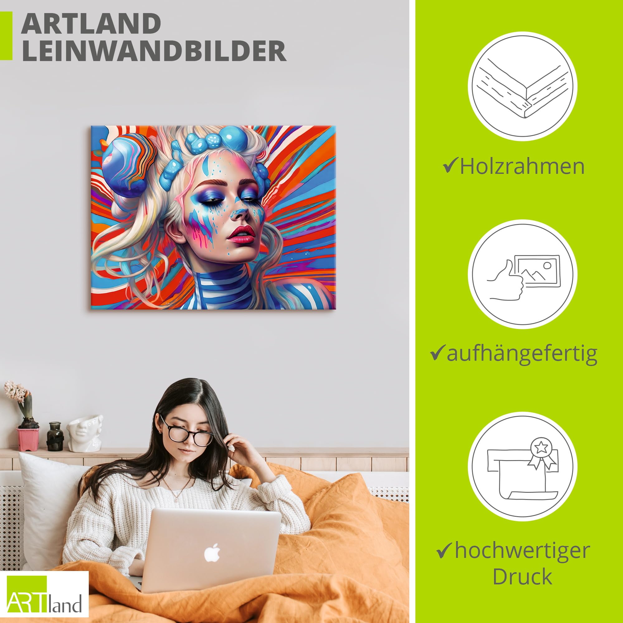 artland-leinwandbilder-frau-pop-art-u5pj-leinwandbild-40x30-cm-bunt image 3