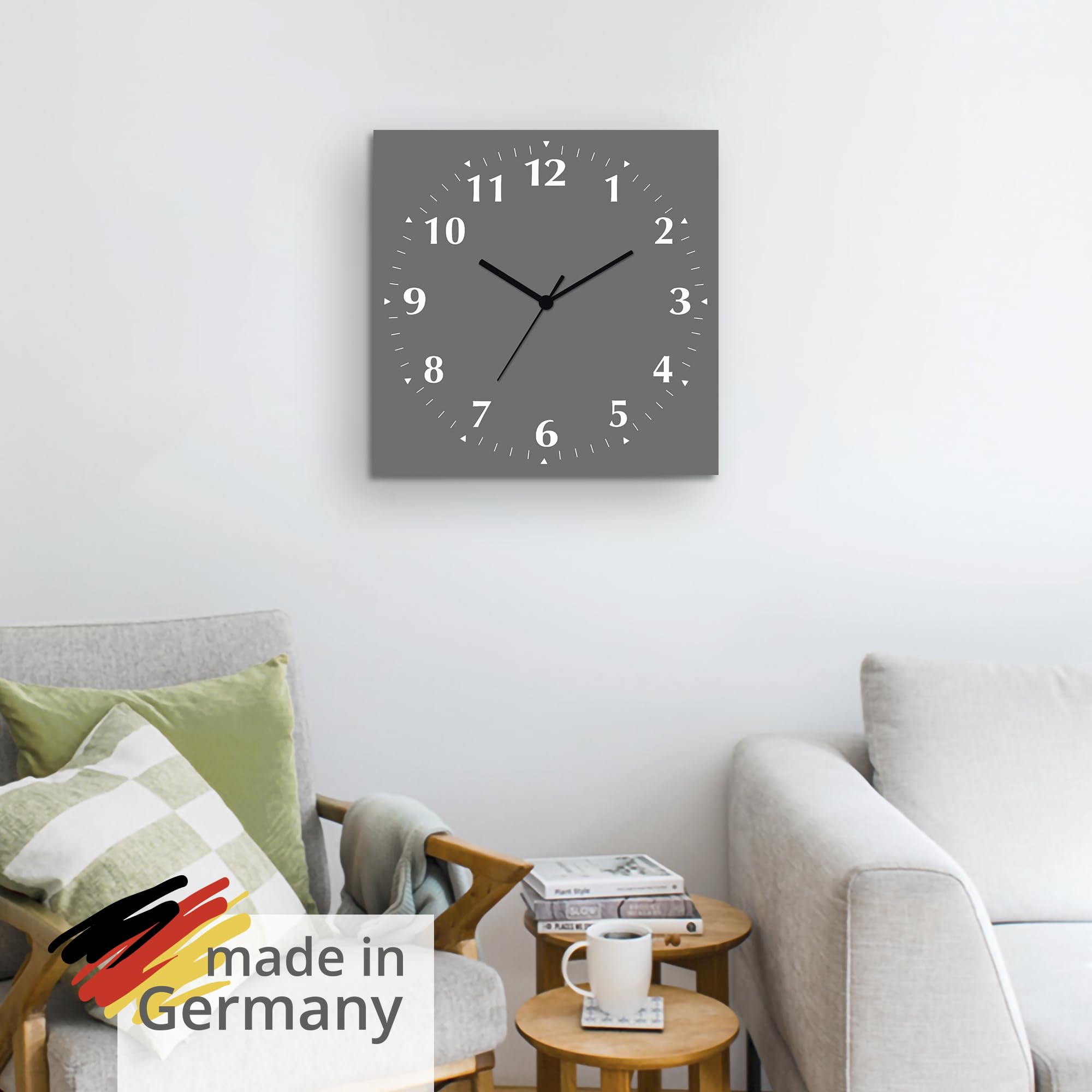 artland-wanduhren-grau-wanduhr-30x30-cm-alu-funkuhr-lautlos-ziffern image 6