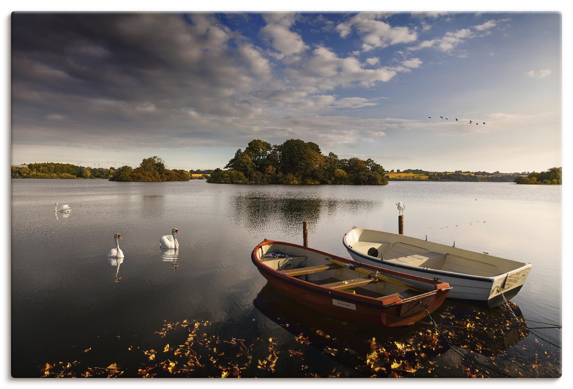 artland-leinwandbilder-see-boote-u5qt-leinwandbild-60x40-cm-natur image 1