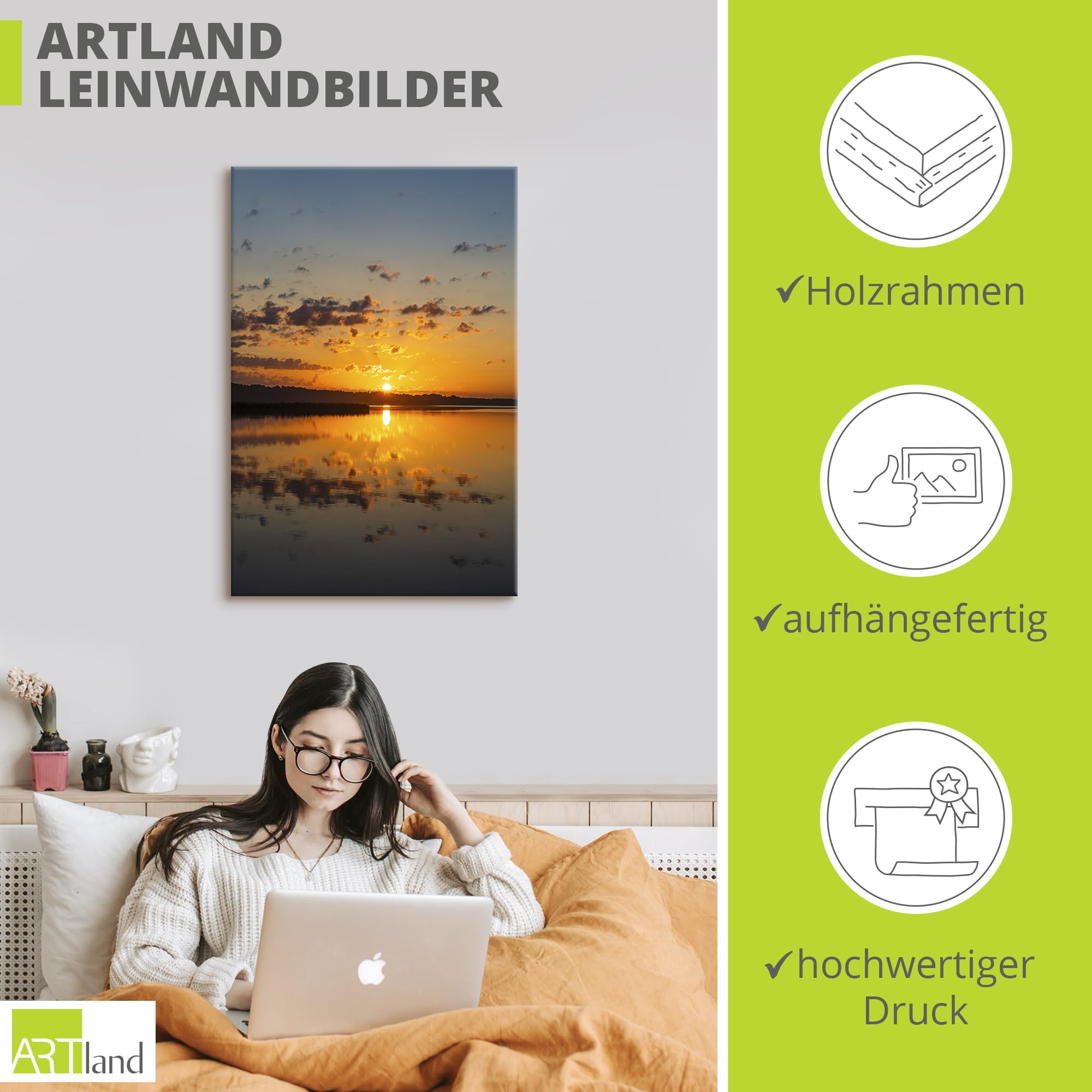 artland-leinwandbilder-sonnenaufgang-seedorf-leinwandbild-60x90-orange image 3