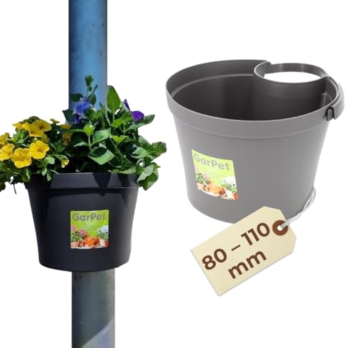 garpet-garten-blumentopf-f-r-regenrohr-3-6l-fallrohr-grau image 8