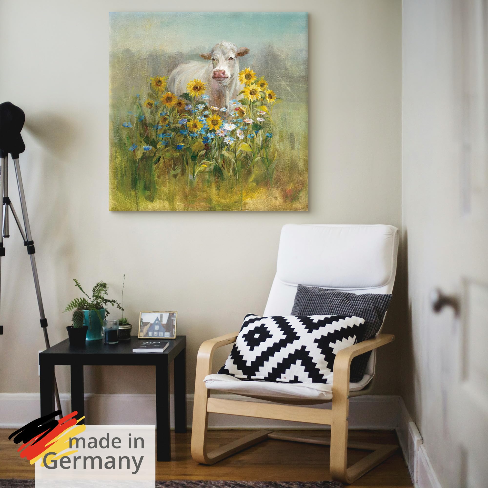 artland-leinwandbilder-farm-and-field-i-leinwandbild-40x40-kuh image 5
