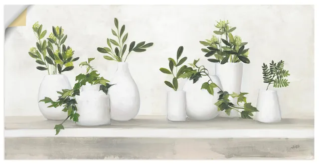 artland-wandaufkleber-plant-life-wandtattoo-40x20-cm-vasen image 1