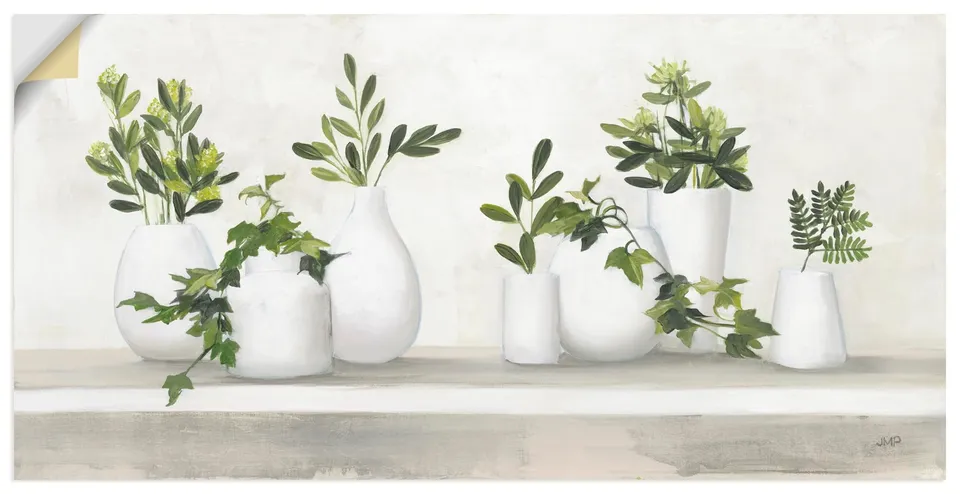 artland-wandaufkleber-plant-life-wandtattoo-40x20-cm-vasen image 1
