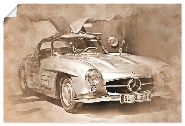 artland-kunstdrucke-poster-oldtimer-retro-auto-90x60-cm-quer image 1