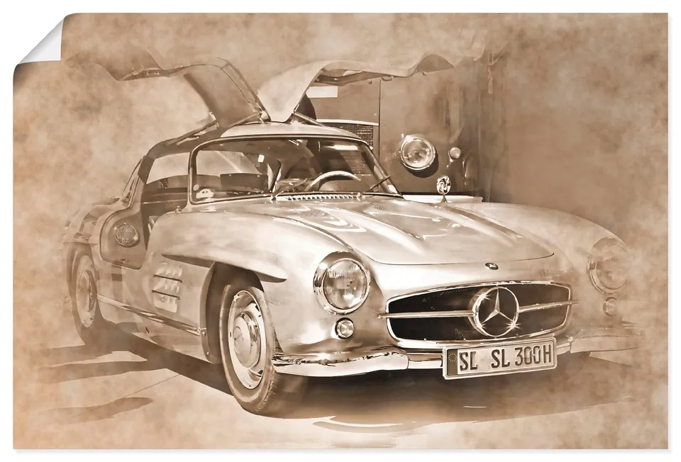artland-kunstdrucke-poster-oldtimer-retro-auto-90x60-cm-quer image 1