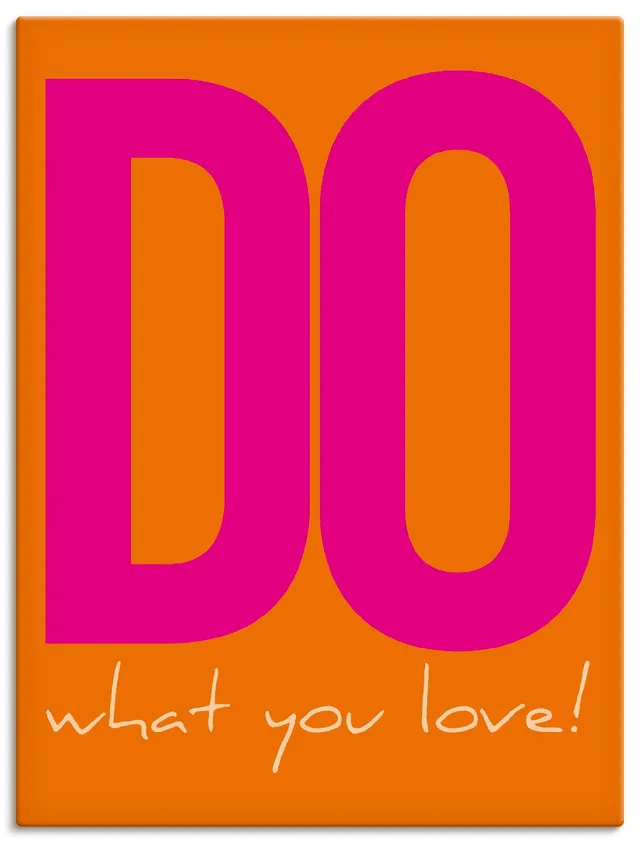 artland-leinwandbilder-do-what-you-love-bild-30x40-cm-orange image 1