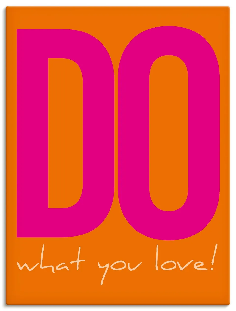 artland-leinwandbilder-do-what-you-love-bild-30x40-cm-orange image 1