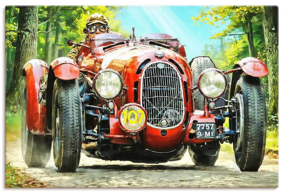 artland-leinwandbilder-alfa-romeo-8c-leinwandbild-30x20-cm image 1