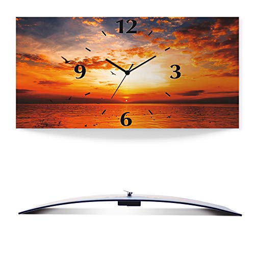 artland-wanduhren-quarzuhr-60x30-cm-strand-meer-sonnenuntergang image 8