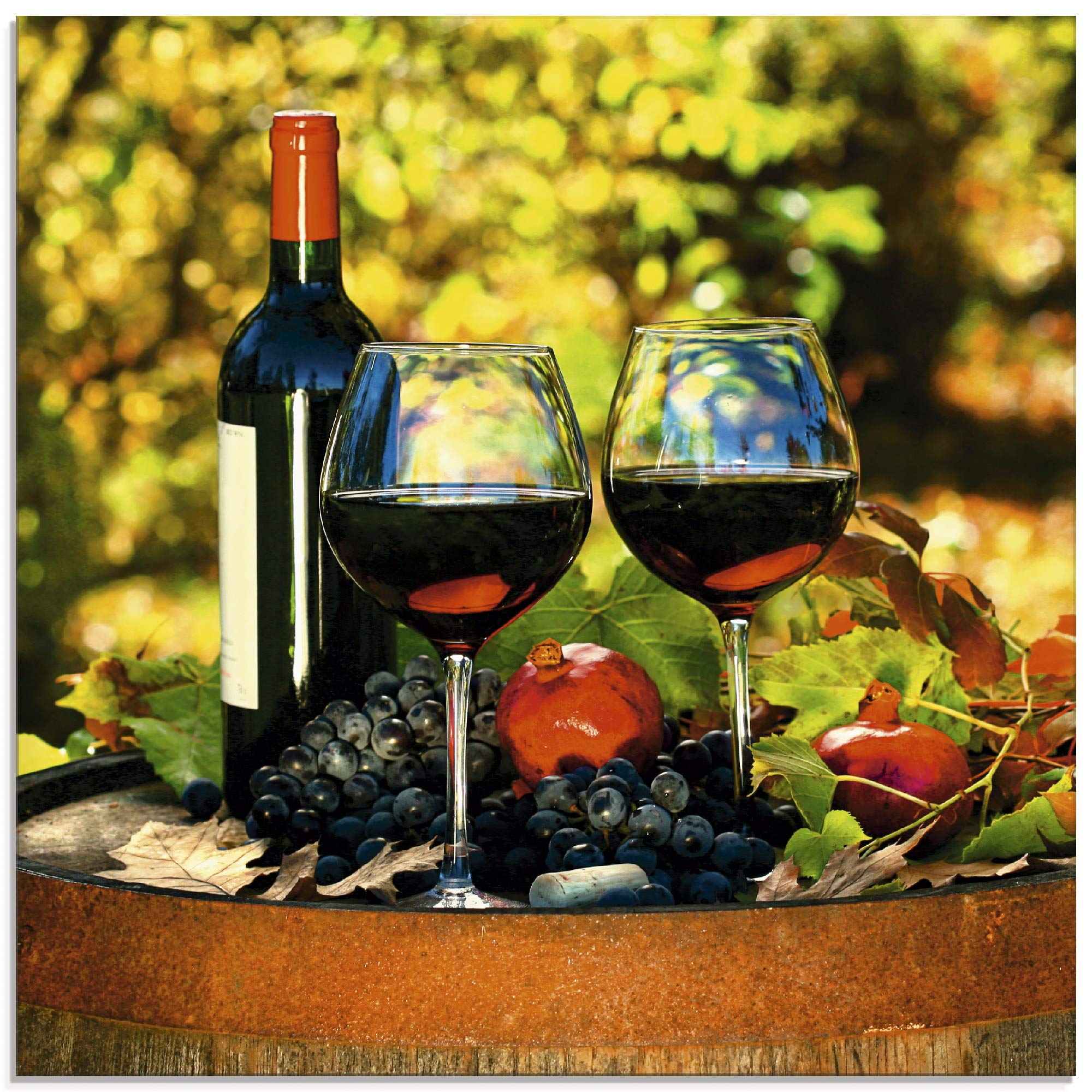 artland-glasbilder-t5oi-glasbild-rotwein-toskana-herbst image 1