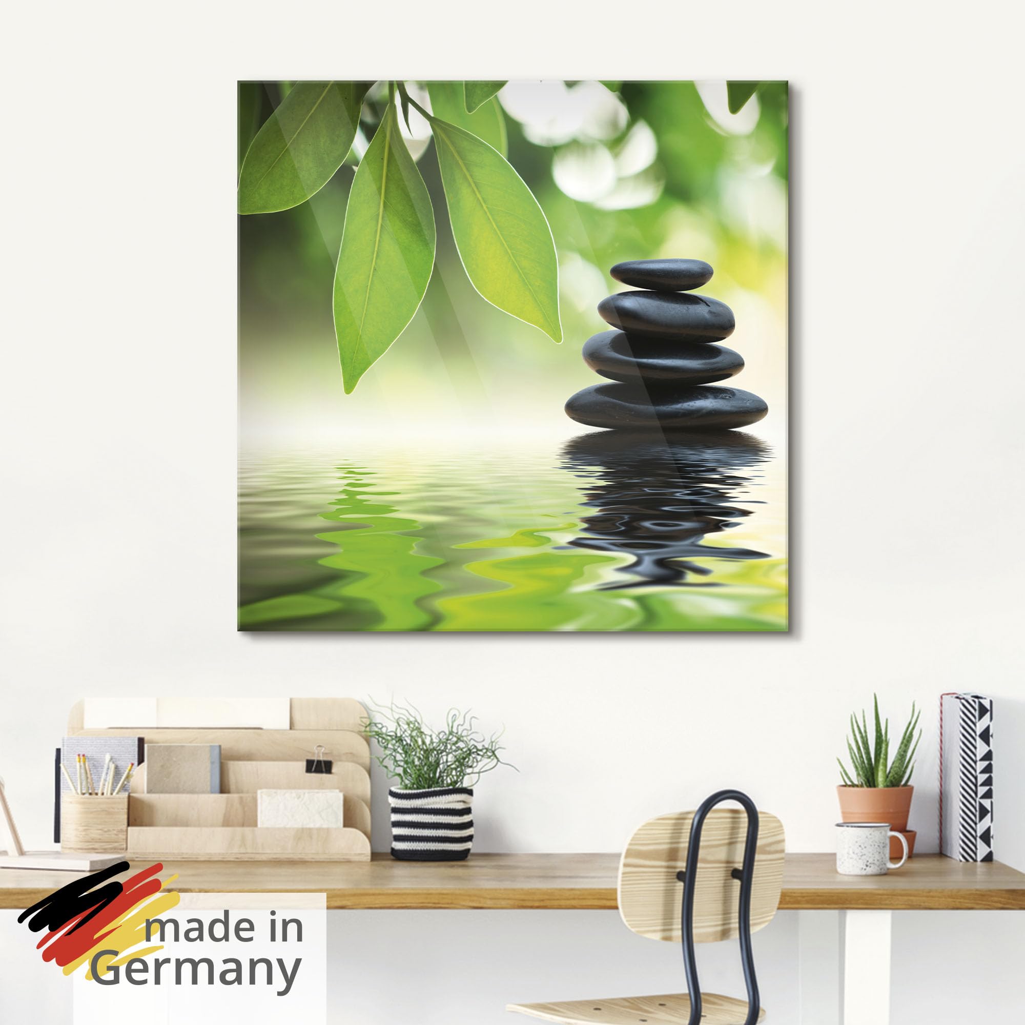 artland-glasbilder-zen-steine-glasbild-30x30-wellness image 5