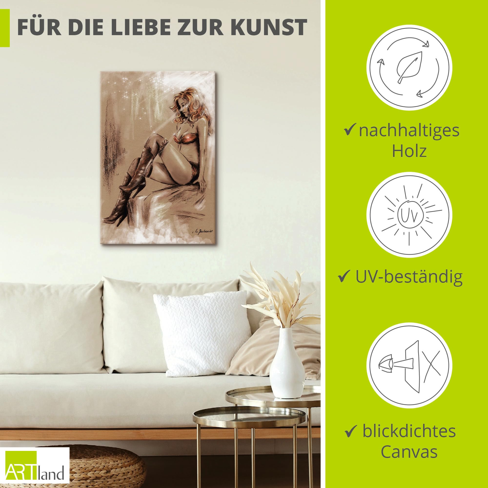 artland-leinwandbilder-high-heels-leinwandbild-60x40-cm-akt image 2