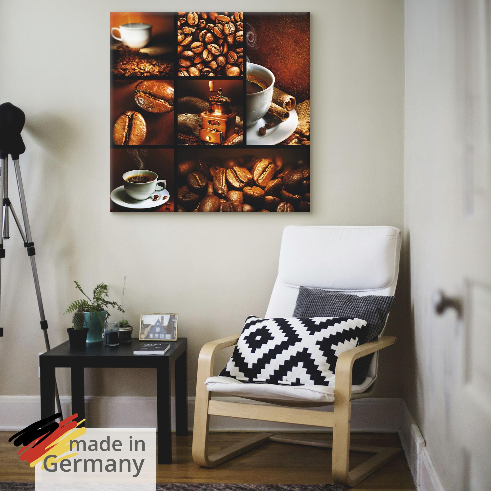 artland-leinwandbilder-kaffee-collage-leinwandbild-70x70-cm-braun image 5