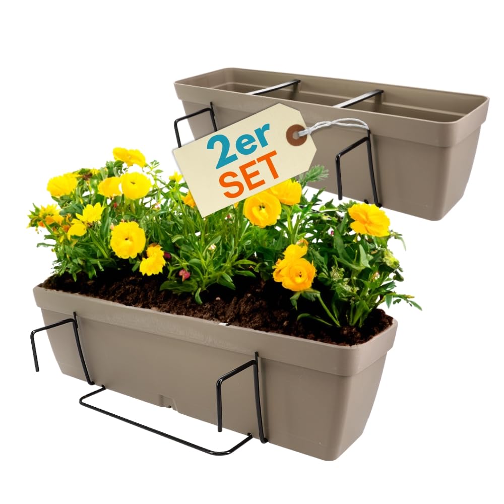 garpet-garten-blumenkasten-2er-set-50-cm-taupe-wasserspeicher image 1