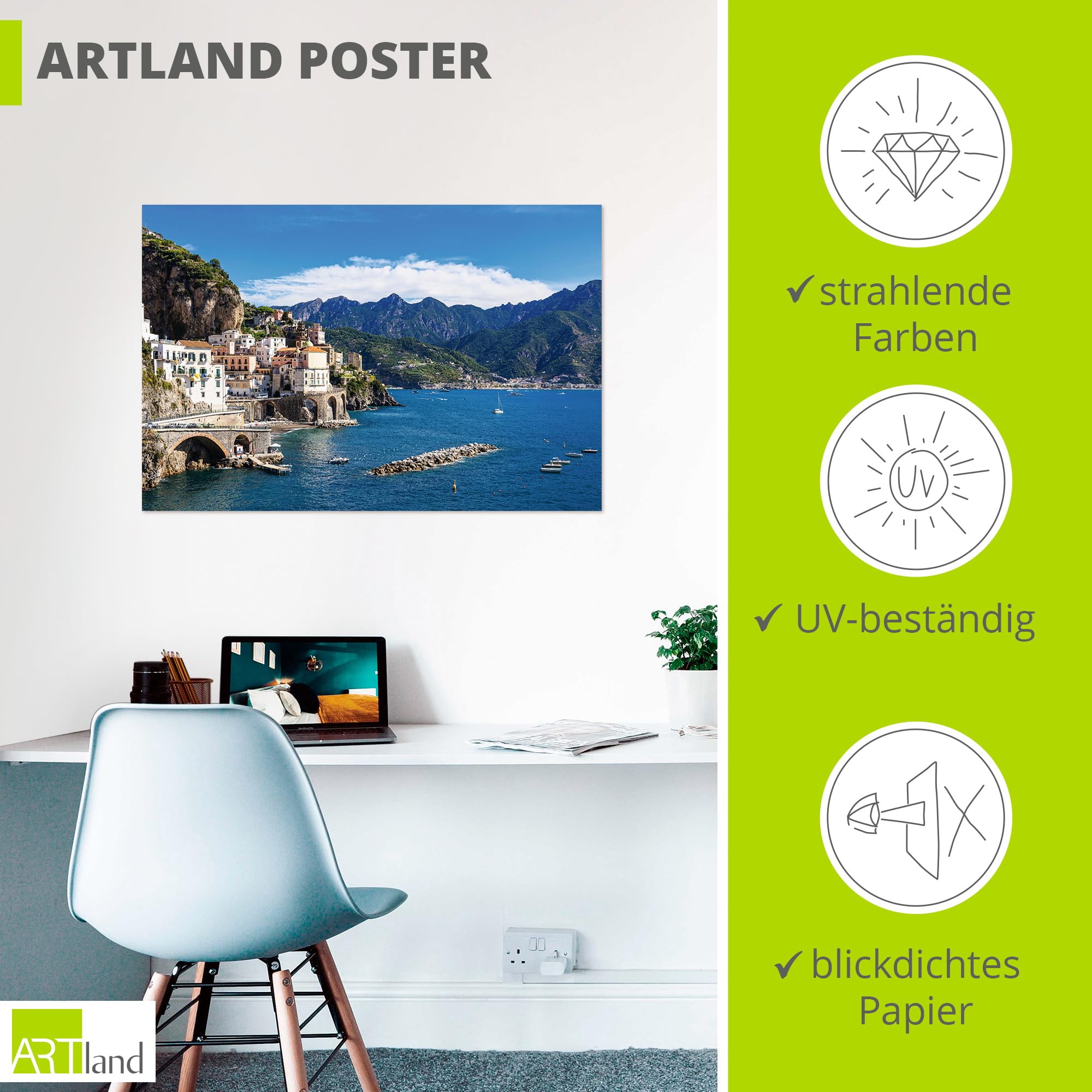 artland-kunstdrucke-atrani-poster-60x40-cm-amalfi-sommer image 3