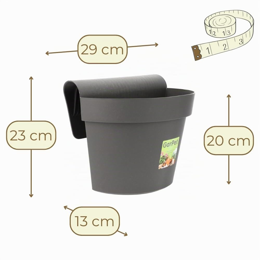 garpet-garten-gel-ndetopf-4er-set-anthrazit-wasserspeicher image 2