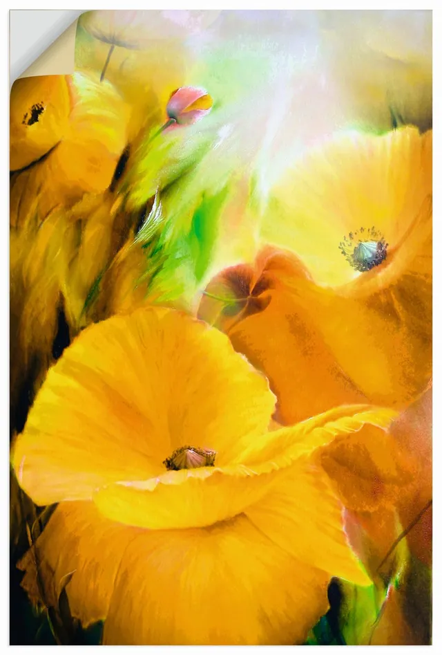 artland-wandaufkleber-sommertag-wandtattoo-vinyl-blumen image 1